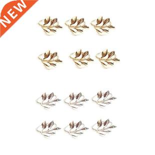 6Pcs Fall Leaves Napkin Rings Christening Metal Wedding Gift