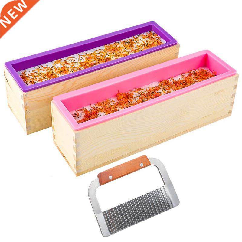 2Pcs 32Oz Loaf Soap Mold, Rectangular Silicone Mold Set for