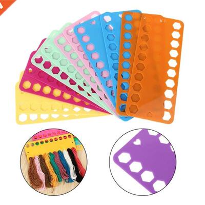 12pcs Plastic Cross Stitch Embroidery Floss Thread Bobbins w