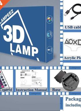 3D Gaming Night Lamp Room Desk Setup Lighting Decor on The T