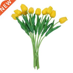Flower Latex For Leaves with Tulip Touch Real Yellow 10pcs