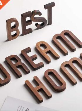 1pc Walnut Wooden Letter English Alphabet DIY Personalised