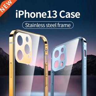 Transparent Full Cover Stainless Case Frame Phone for Steel
