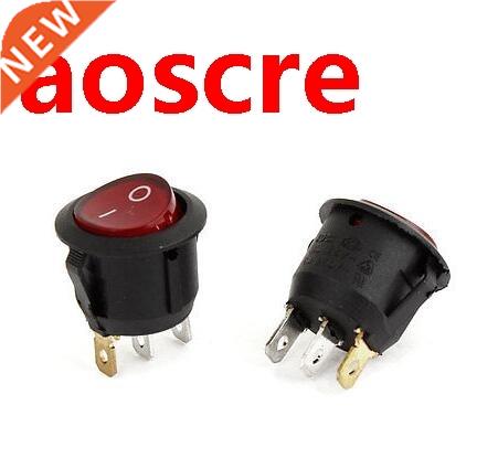 2 PCS AC 5A/250V 10A/125V SPST On/Off Mini Round Rocker Swit