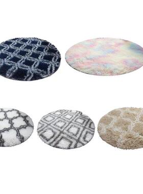 Floor Carpet Shaggy Tie Dyes Round Carpets for Home Bedroom