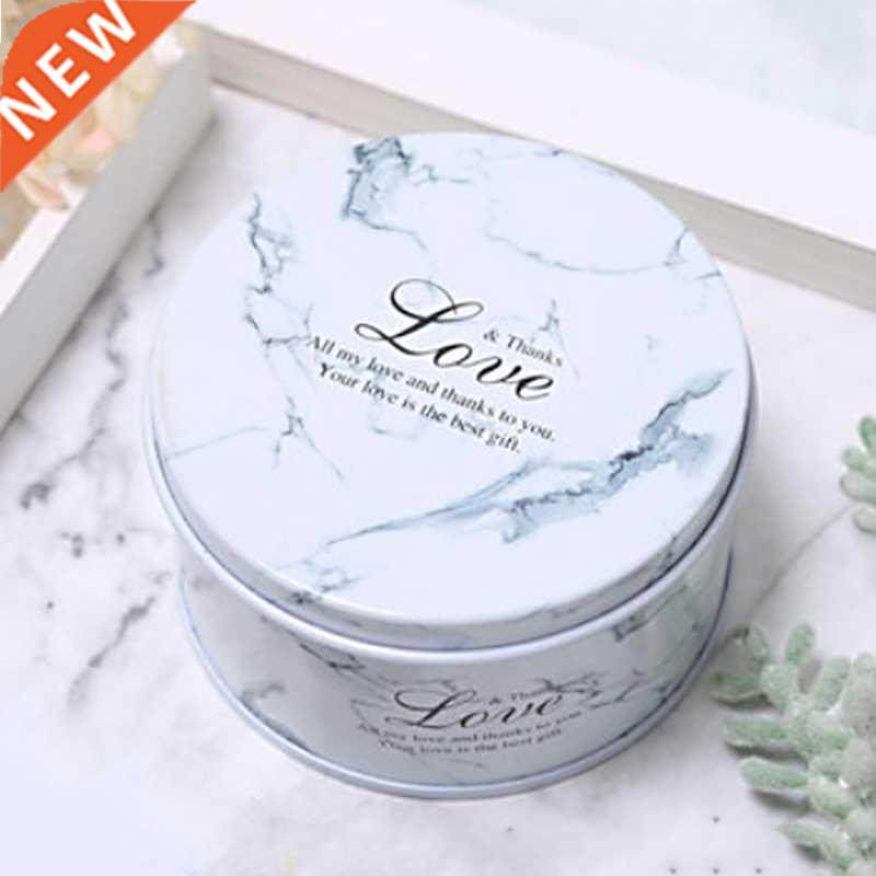 Marble Floral Tin Can Lovely Mini Gift Jewelry Tin Box Cooki
