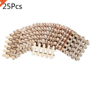 Fence Wooden Embellishment Shape Wedd 25pcs Craft Cut