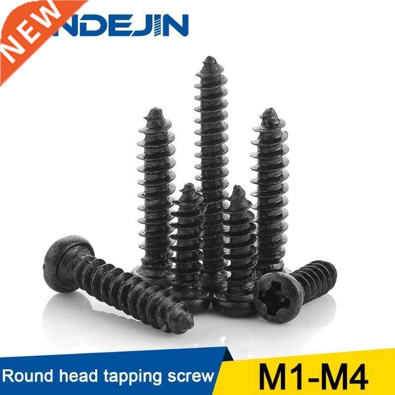 100pcs Cross Round Head Phillips Self-tapping Screw M1 M1.2