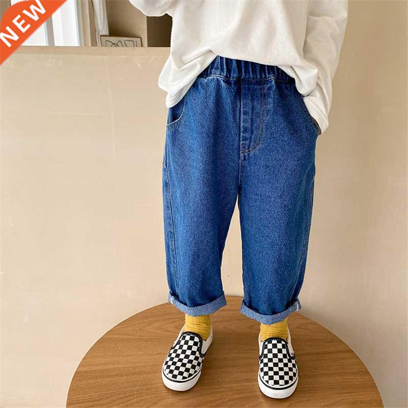 Korean style boys washed cotton jeans 1-7T sid cor fashi
