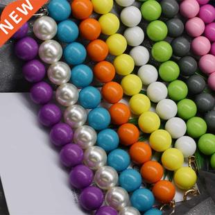 Colored Super Strap Handbag Bead Resin Lady Chic 16mm 12mm