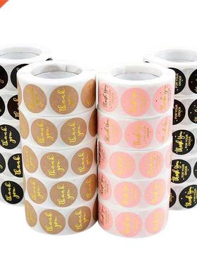 500pcs/Roll 2.5cm Thank You Stckers Seal Labels Gft Packag