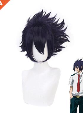 My Hero Academia Tamaki Amajiki Dark Blue Short Wig Cosplay