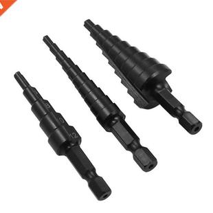 Quick Hig Drill Hex Shank Set Step Bit Change 3Pcs Drive HSS