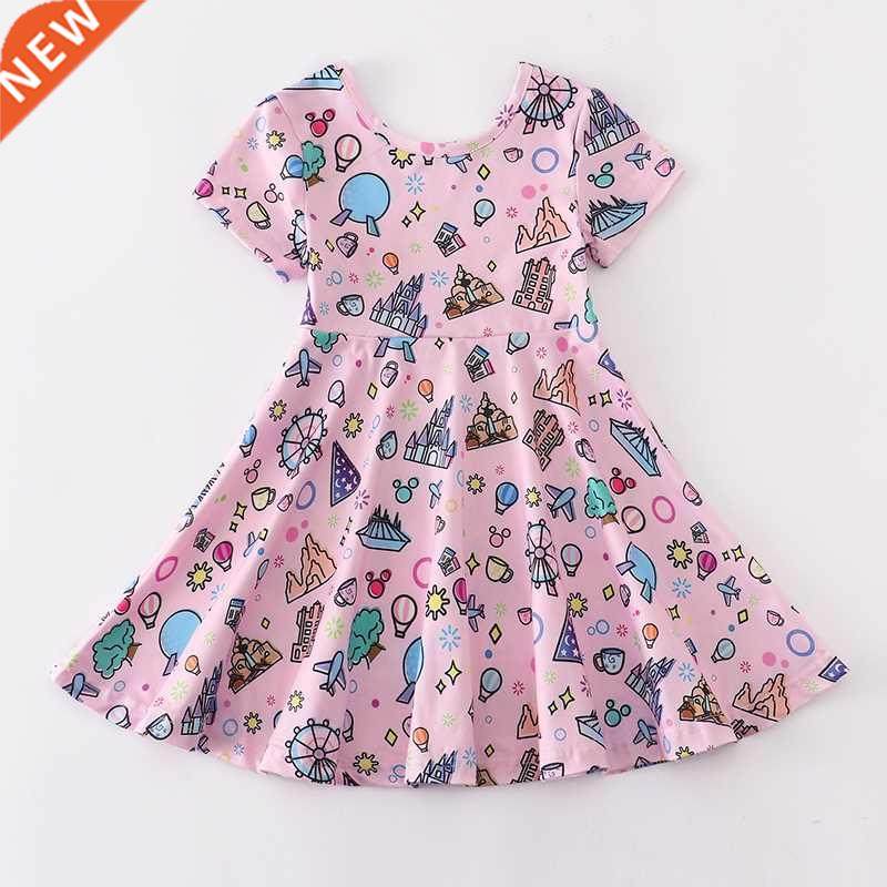 Girlymax Summer Baby Girls Milk Silk Floral Print Twirl Dres