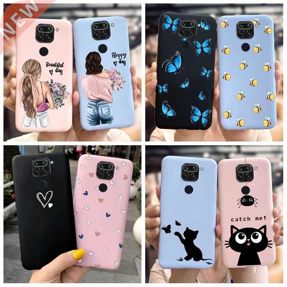 For Redmi Note 9 Case Soft TPU Cartoon Pattern Silicon Cover