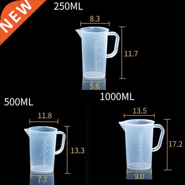 200/500/1000ml 1Pc Kitchen Measuring Cup PP Plastic Cone Mea