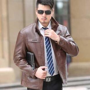 Men lather Jacket sheepskin coat for Men Motor Jackets winte