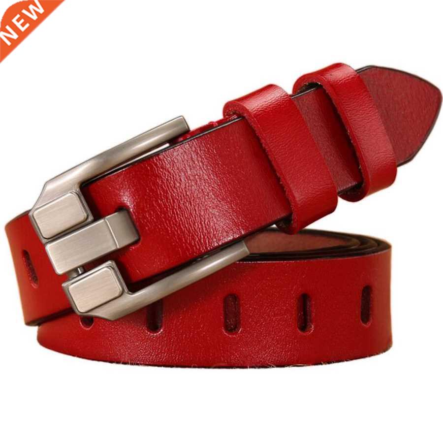 Women Leather Belt Luxury Brand Hollow out Belt Jeans For Wo