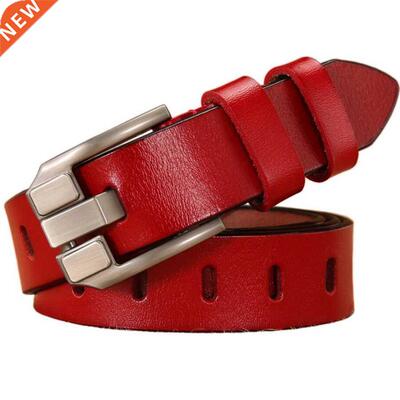 Women Leather Belt Luxury Brand Hollow out Belt Jeans For Wo