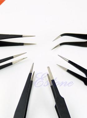 6Pcs/lot Resists Corrosion Safe Anti-static Tweezers Mainten
