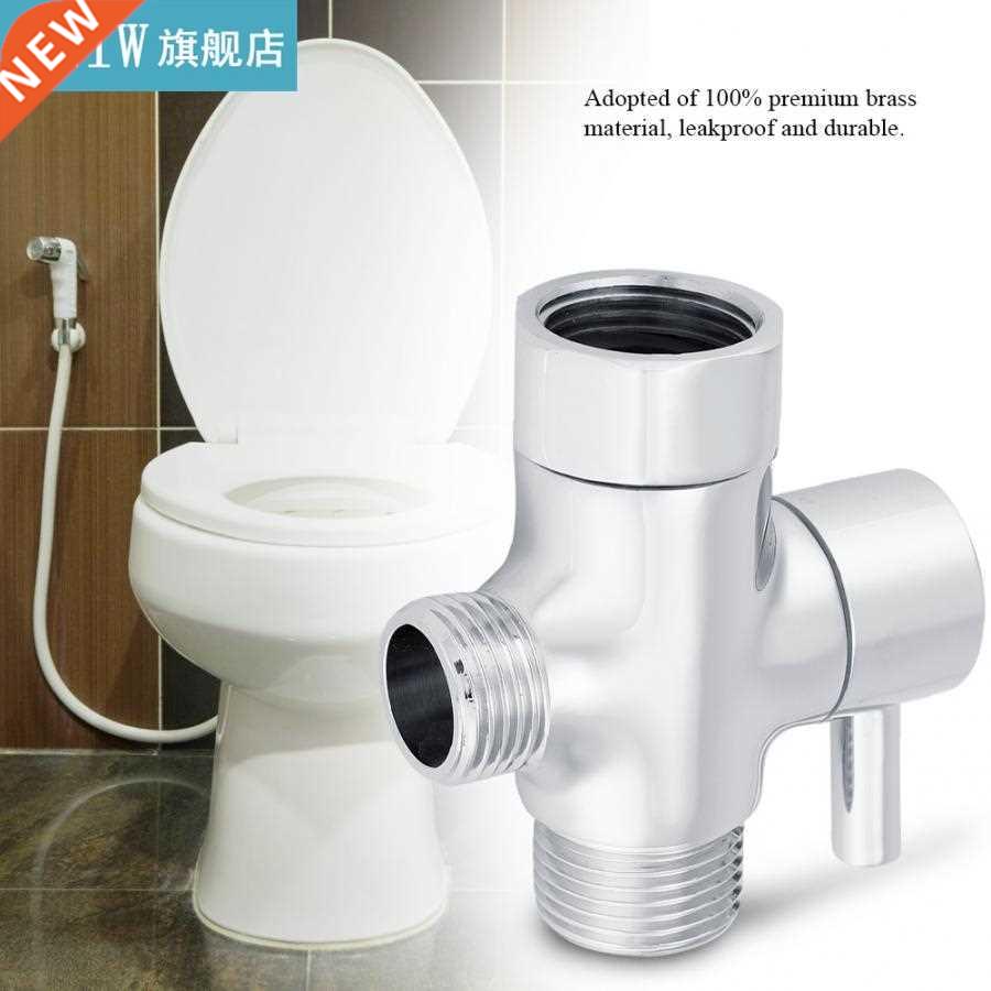 Chrome Brass 3 Way T-adapter Tee Connector Shut-off Valve fo