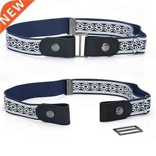 Elastic Invisible Leather Jeans Belt without Buckle Easy Bel