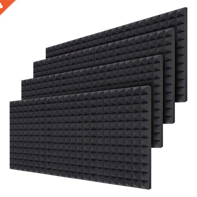 24 Pcs Acoustic Foam Panels,Sound Absorbing Dampening Wall F