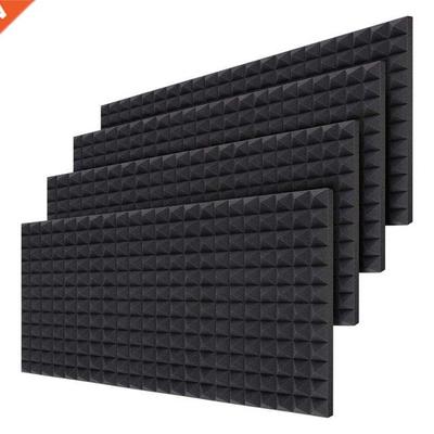 24 Pcs Acoustic Foam Panels,Sound Absorbing Dampening Wall F