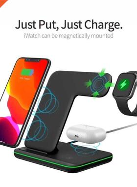 Wireless Charger Stand 15W Qi Fast Charging Station Dock for