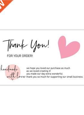 10-30 Pcs Thank You For Your Order Card With Red Heart Thank