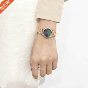 Women Fashion Luxury Golden Stainless Steel Watches Veins D