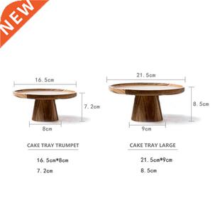 High Stand Wooden Cake Plate Creative Food Serving Trays Mul