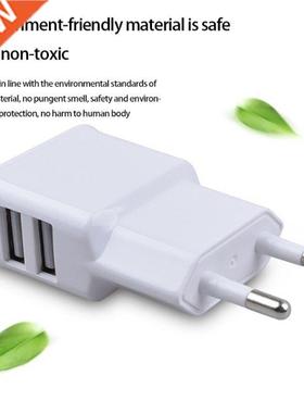USB Wall Chger Cube Chger 2 Port Chging Box 5V/2A Home