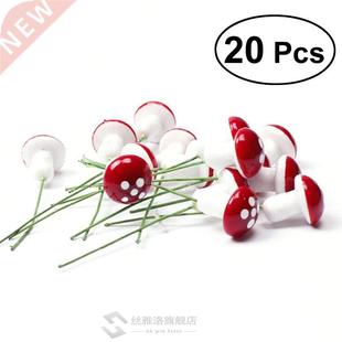 10/20pcs Mini Foam Mushroom Garden Ornat Flower Pots Bonsai