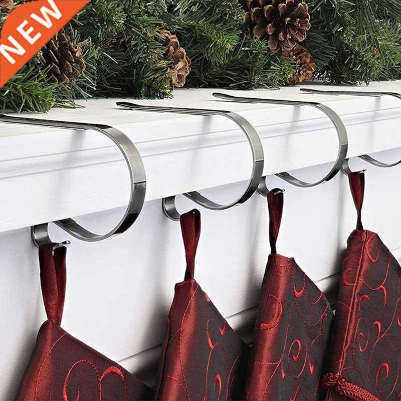 4pcs christmas stocking holders for mantle clip fireplace ho