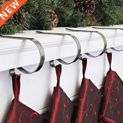 4Pcs Christmas Stocking Holders for Mantle Clip Fireplace Ho