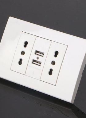 16A Wallu007FDouble Italian/Chile Plug Power Socket Adapter