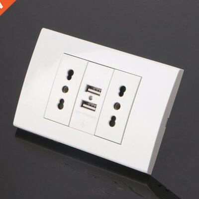 16A Wallu007FDouble Italian/Chile Plug Power Socket Adapter