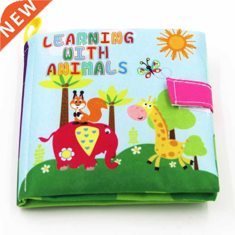 4 Style 0-36 Months Baby Toys Soft Cloth Books Rustle Sound
