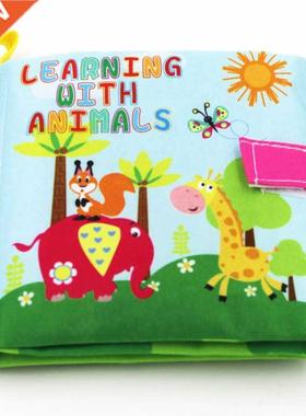 4 Style 0-36 Months Baby Toys Soft Cloth Books Rustle Sound