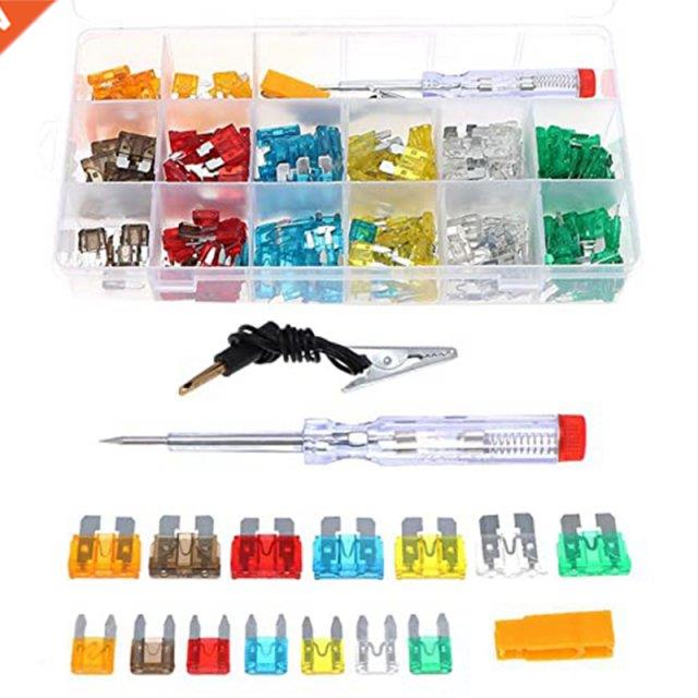 Fuse Assortment Kit 220Pcs Assorted Replacement Blade Fuses