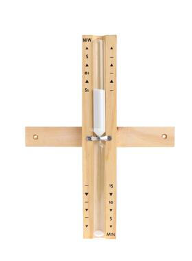 Hourglss 15 Minutes Sun Snd Glss Clock Ornge Wll Moun