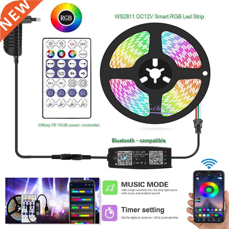 WS2811 Sart RGB Led Strip 30Pixels/ Addressable Light DC12