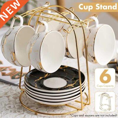 Nordic Home Kitchen Tabletop Coffee Mug Holder 6 Cups Stand