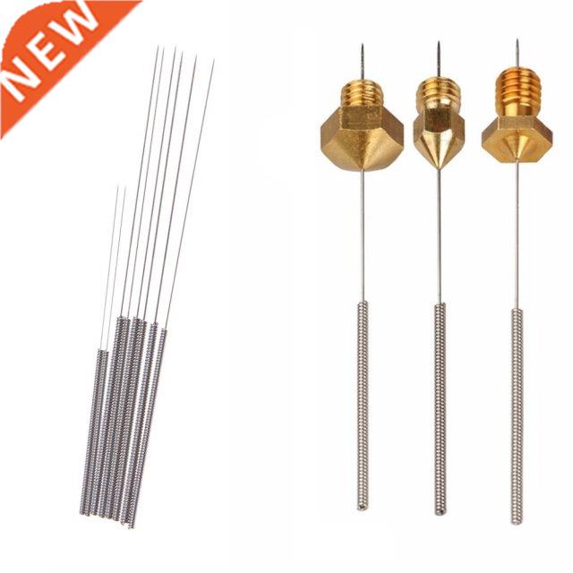 8Pcs/Set Stainless Steel Nozzle Cleaning Needle 0.2/0.25/0.