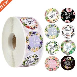 100-500pcs Thank You Round Sticker Scrapbook Envelope Seal S