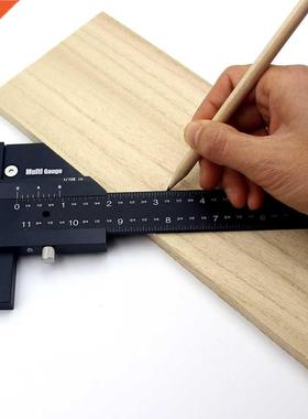Aluminum Alloy Woodworking Scrier Gauge T Type Multifunctio