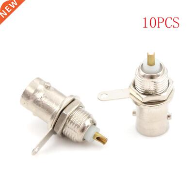 10 Pcs BNC Female Nut Bulkhead Solder RF Connector Adapters