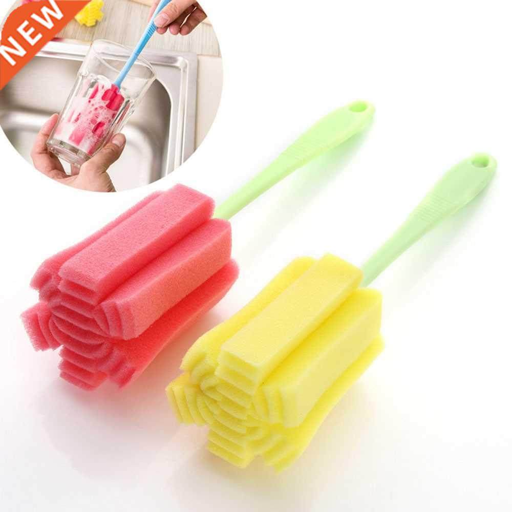 long handle baby bottle brush soft sponge brush water bottle