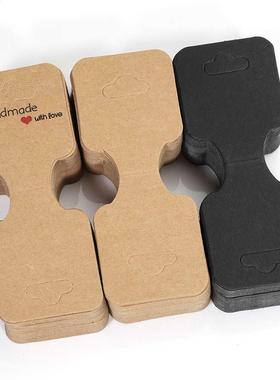 50pcs 9x3.5cm Kraft Paper Packng for Necklace Bracelets Jew